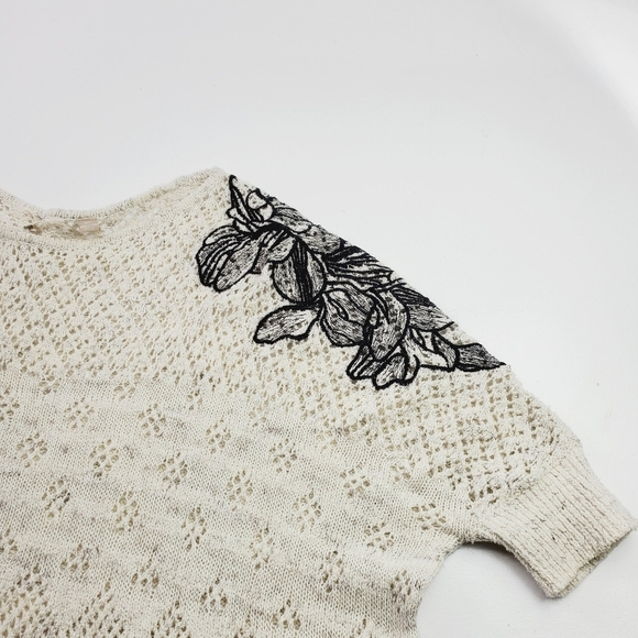 Anthropologie Women Knitted Knotted Embroidered Launa Tunic Sweater Size XS/S - Picture 12 of 12